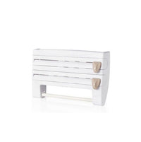 DecoRight 4-in-1 Kitchen Roll Holder Dispenser – Wall Mounted Foil, Cling Film & Tissue Organizer