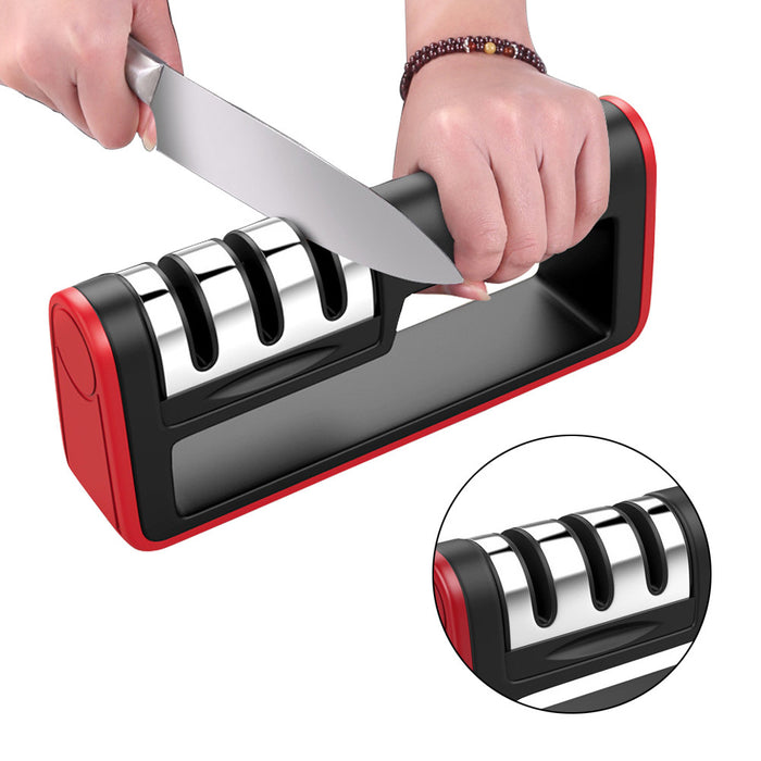 DecoRight Diamond 3-Stage Knife Sharpener – Professional Quick Kitchen Sharpening Tool