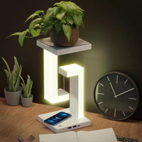 DecoRight Floating Wireless Charging Table Lamp | Creative Suspension Balance Lamp