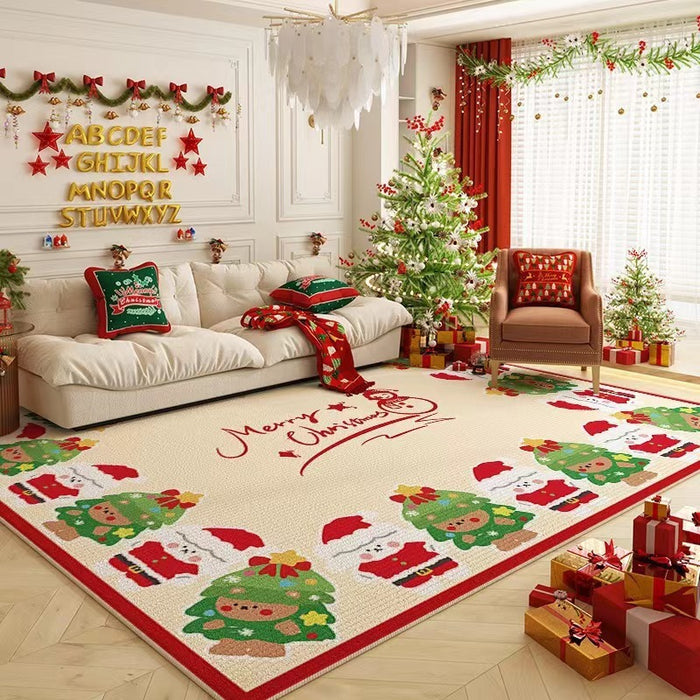 Vintage Living Room Rug by DecoRight: Stylish Crystal Velvet Floor Mat (Various Sizes)