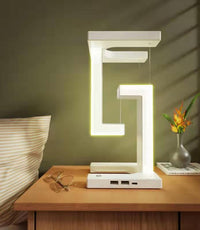 DecoRight Floating Wireless Charging Table Lamp | Creative Suspension Balance Lamp
