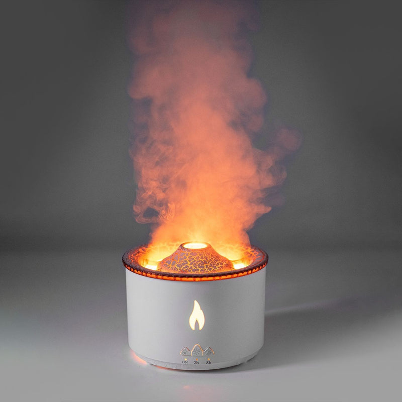 DecoRight Volcano Essential Oil Diffuser | Ultrasonic Flame Jellyfish Humidifier 350ML