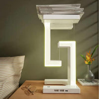 DecoRight Floating Wireless Charging Table Lamp | Creative Suspension Balance Lamp
