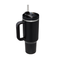 DecoRight 40oz Insulated Tumbler with Handle & Straw | Spill Proof Stainless Steel Mug
